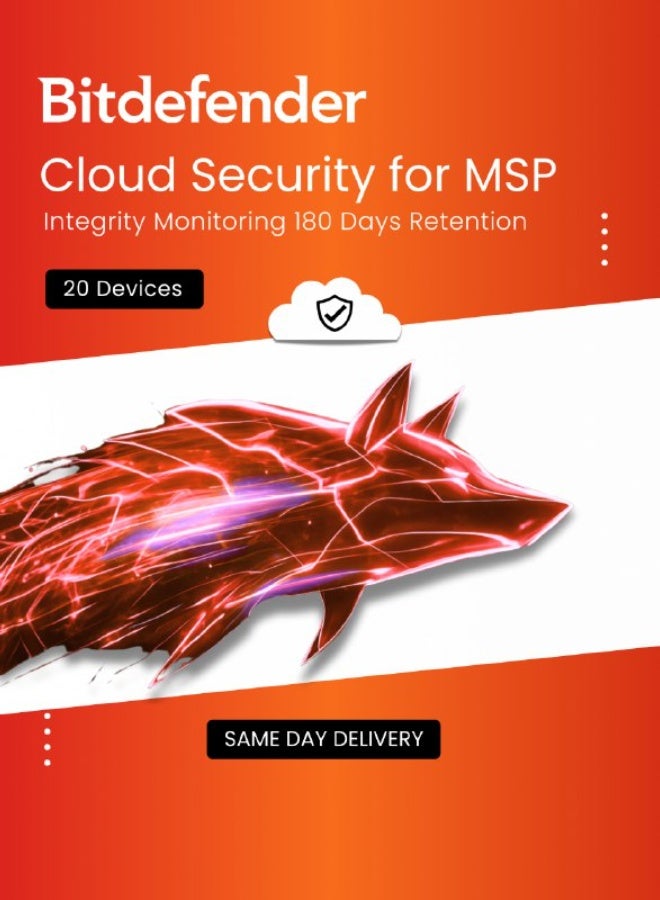 Bitdefender Cloud Security for MSP – Integrity Monitoring 180 Days Retention 20 Devices
